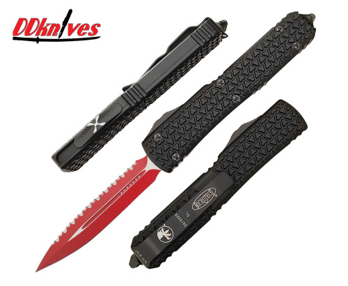 มีดออโต้ Microtech Ultratech Sith Lord D/E OTF Automatic Knife Red Blade, Black Handles (122-3SL)