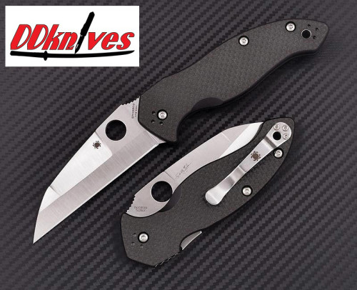 มีดพับ Spyderco Canis Folding Knife S30V Satin Plain Blade, Carbon Fiber/G10 Handles (C248CFP)