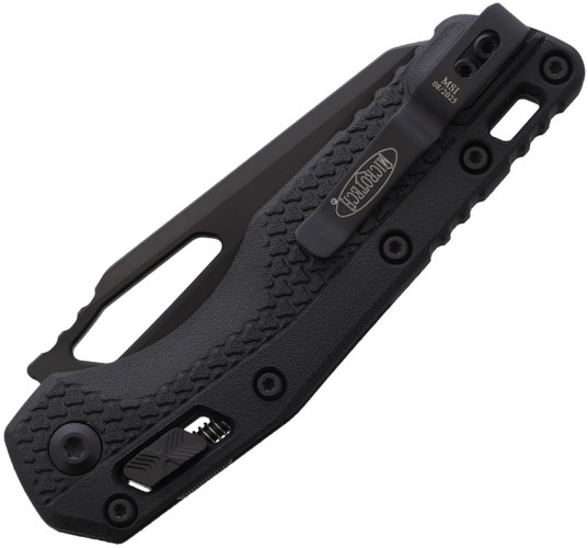 มีดพับ Microtech MSI RAM-LOK Folding Knife Black Combo Blade, Black Polymer Handles (210T-2TPM) 2