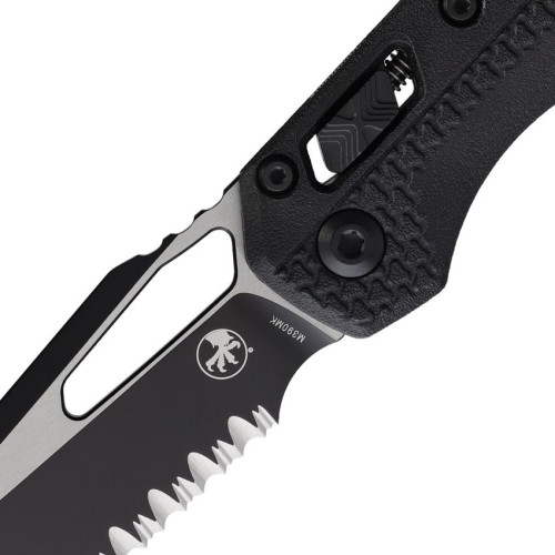 มีดพับ Microtech MSI RAM-LOK Folding Knife Black Combo Blade, Black Polymer Handles (210T-2TPM) 1