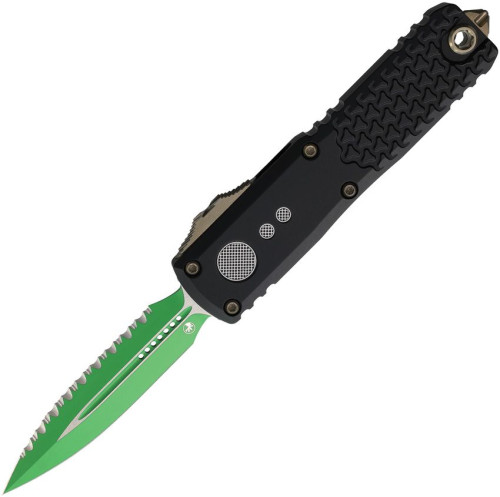 มีดออโต้ Microtech UTX-85 Jedi Master D/E OTF Automatic Knife Green Blade, Black Handles (12324-3JM)