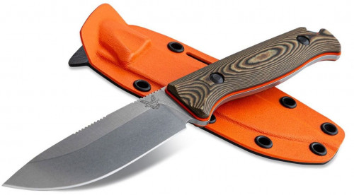 มีดใบตาย Benchmade Hunt Saddle Mountain Skinner Fixed Blade Knife S90V Drop Point Blade (15002-1)