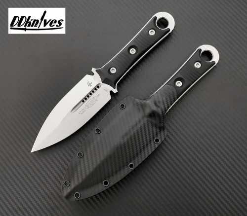 มีดใบตาย Microtech Borka SBD Fixed Blade Knife Stonewashed Double Edge Dagger Blade (201-10)