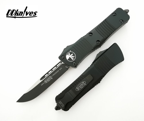 มีดออโต้ Microtech Troodon Tactical S/E OTF Automatic Knife Black Blade, Black Handles (139-1T)