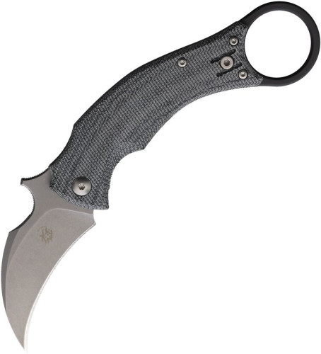 มีดคารัมบิท Fox Bastinelli BlackBird Karambit Knife N690 Stonewash, Black Micarta Handles (591MB)