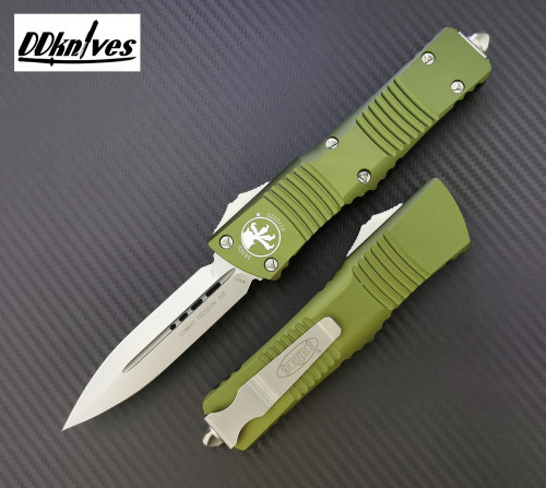 มีดออโต้ Microtech Combat Troodon D/E OTF Auto Knife Stonewash Blade, OD Green Handles (142-10OD)