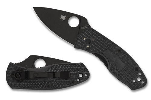 มีดพับ Spyderco Ambitious Lightweight Folding Knife Black Plain Blade, Black FRN Handles (C148PBBK)