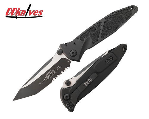 มีดพับ Microtech Socom Elite T/E Manual Folding Knife Black Tactical, Black Handles (161-2T)