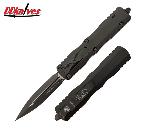 มีดออโต้ Microtech Dirac Delta D/E OTF Automatic Knife Tactical Black Blade, Black Handles (227-1T)