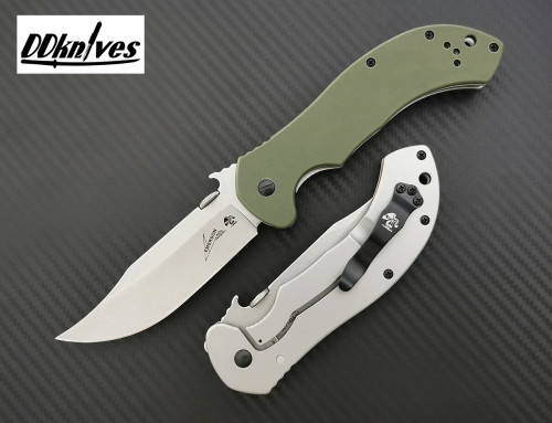 มีดพับ Kershaw Emerson CQC-10K Folding Knife Stonewashed Blade, OD Green G10 Handles (6030)
