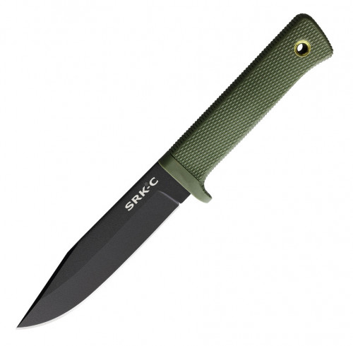 มีดใบตาย Cold Steel SRK Compact Fixed Blade Knife Black SK-5 Blade, OD Green Handles (49LCKD-ODBK)