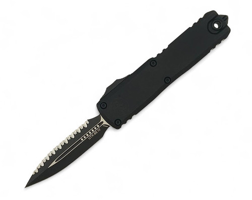 มีดออโต้ Microtech UTX-85 D/E Gen IV OTF Auto Knife Black Blade, Black Aluminum Handle (12324-3T)