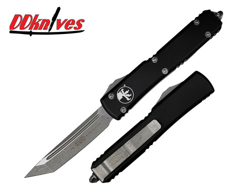 มีดออโต้ Microtech Ultratech T/E OTF Automatic Knife Apocalyptic Blade, Black Handles (123-10AP)