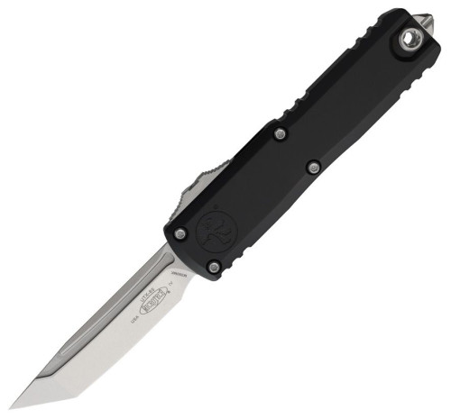 มีดออโต้ Microtech UTX-85 T/E Gen IV OTF Auto Knife Stonewash Blade, Black Alu Handle (12334-10)
