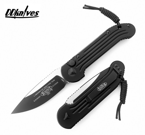 มีดออโต้ Microtech LUDT AUTO Folding Knife Black Blade, Black Handles (135-1T)