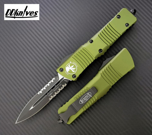 มีดออโต้ Microtech Combat Troodon D/E OTF Automatic Knife Black Blade, OD Green Handles (142-2OD)