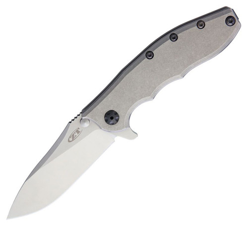 มีดพับ Zero Tolerance Hinderer 0562TI Flipper Knife CPM-20CV Plain Blade, Titanium Handles