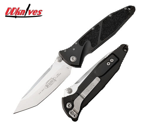 มีดพับ Microtech Socom Elite T/E Manual Folding Knife Stonewash Plain Blade, Black Handles (161-10)