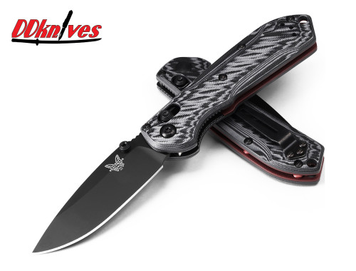 มีดพับ Benchmade Mini Freek Folding Knife CPM-M4 Black Plain Blade, Black/Gray G10 (565BK-02)