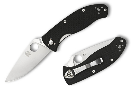 มีดพับ Spyderco Tenacious Plain Blade, G10 Handles (C122GP)
