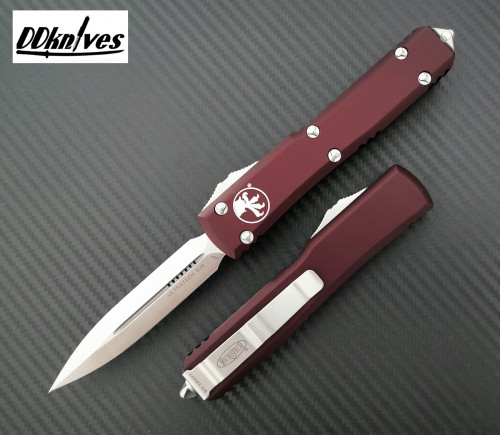 มีดออโต้ Microtech Ultratech D/E OTF Automatic Knife Satin Blade, Merlot Red Handles (122-4MR)