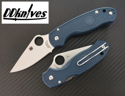 มีดพับ Spyderco Para 3 Lightweight CPM-SPY27 Satin Plain Blade, Cobalt Blue FRN Handles (C223PCBL)