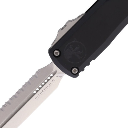 มีดออโต้ Microtech Ultratech D/E Gen IV Auto Knife Stonewash Blade, Black Aluminum Handle (11224-12) 1