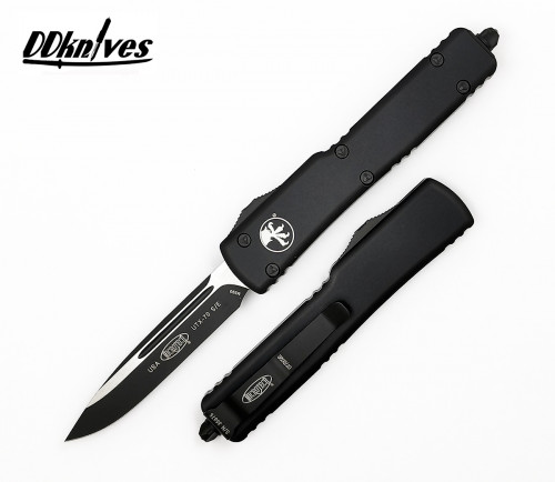 มีดออโต้ Microtech UTX-70 S/E OTF Automatic Knife Tactical Black Blade, Black Handles (148-1T)