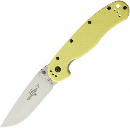 มีดพับ Ontario RAT Model 1 Folding Knife Satin D2 Plain Blade, Coyote Tan Nylon Handles (8867TN)