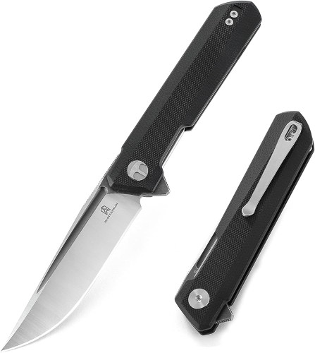 มีดพับ Bestech Knives Bestechman Dundee Flipper Knife D2 Satin Blade, Black G10 Handles (BMK01A)