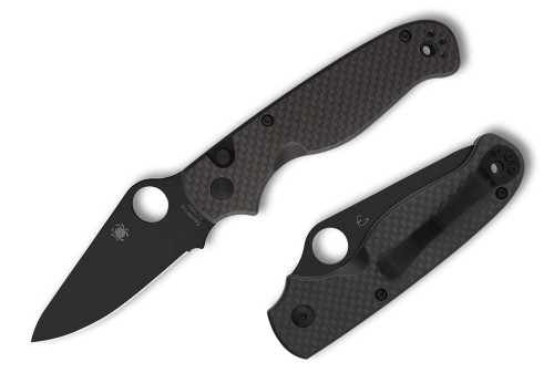 มีดพับ Spyderco ButtonUp Button Lock Knife Black Oxide, Carbon Fiber/G10 Handles (C275CFPBK)