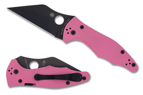 มีดพับ Spyderco Yojimbo 2 Sprint Run CPM-S30V Black Plain Blade, Pink G10 Handles (C85GPNBKP2)