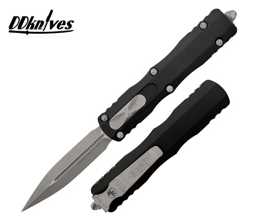 มีดออโต้ Microtech Dirac Delta D/E OTF Automatic Knife Apocalyptic Blade, Black Handles (227-10AP)