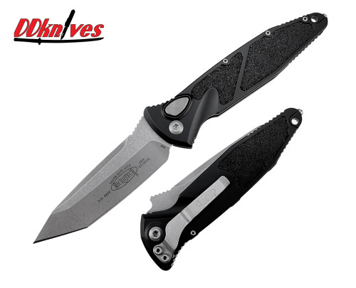 มีดออโต้ Microtech Socom Elite T/E Automatic Knife Apocalyptic Blade, Black Handles (161A-10AP)