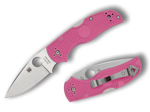 มีดพับ Spyderco Native 5 Folding Knife S30V Satin Plain Blade, Pink FRN Handles (C41PPN5)