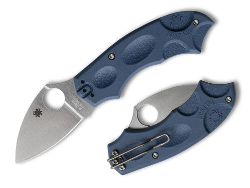 มีดพับ Spyderco Meerkat Folding Knife CPM SPY27 Satin Blade, Blue FRN Handles, Sprint Run (C64PCBL)