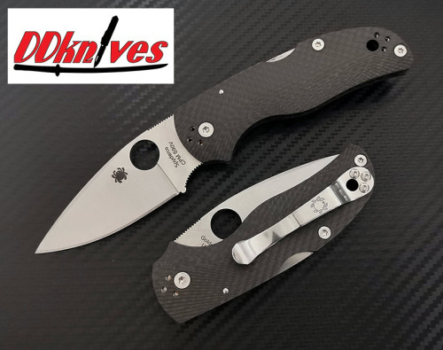มีดพับ Spyderco Native 5 Folding Knife S90V Plain Blade, Fluted Carbon Fiber Handles (C41CFFP5)