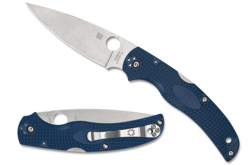 มีดพับ Spyderco Native Chief Lightweight CPM-SPY27 Plain Blade, Cobalt Blue FRN Handles (C244PCBL)