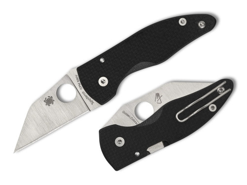 มีดพับ Spyderco MicroJimbo Sprint Run CPM-S90V Satin Plain Blade, Carbon Fiber Handles (C264CFP)