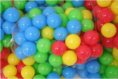 ลูกบอล ชุด 100 ลูก พลาสติกอย่างดี ปลอดภัยกับลูกน้อย