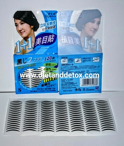 สติ๊กเกอร์ช่วยทำตา 2 ชั้น สีดำคล้ายเขียนอายไลน์เนอร์ 120 คู่ขนาดเล็ก