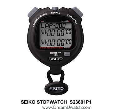นาฬิกาจับเวลา SEIKO STOPWATCH 1/100 sec. ,100Lap Memory , S23601P (มีสินค้าพร้อมส่ง))