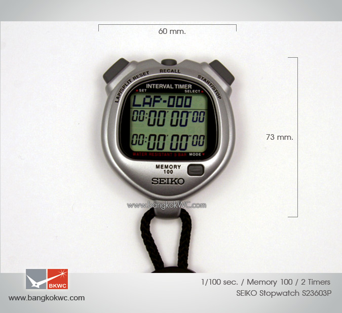 นาฬิกาจับเวลา SEIKO STOPWATCH 1/100s , 100Lap Memory ,Timer ,S23603P (สินค้าพร้อมส่ง)