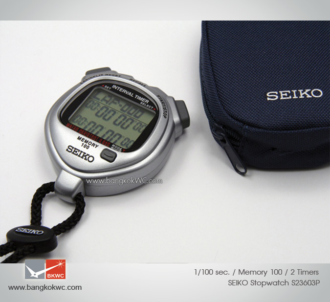 นาฬิกาจับเวลา SEIKO STOPWATCH 1/100s , 100Lap Memory ,Timer ,S23603P (สินค้าพร้อมส่ง) 1