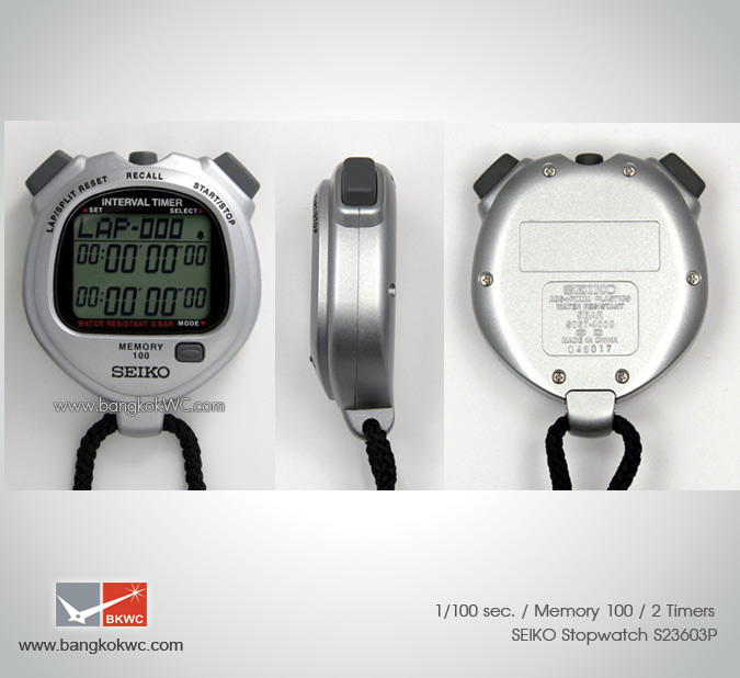 นาฬิกาจับเวลา SEIKO STOPWATCH 1/100s , 100Lap Memory ,Timer ,S23603P (สินค้าพร้อมส่ง) 2