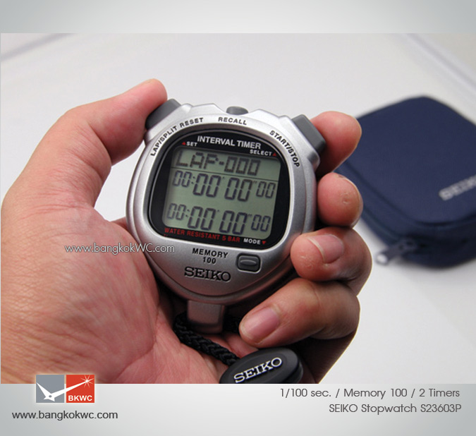 นาฬิกาจับเวลา SEIKO STOPWATCH 1/100s , 100Lap Memory ,Timer ,S23603P (สินค้าพร้อมส่ง) 3