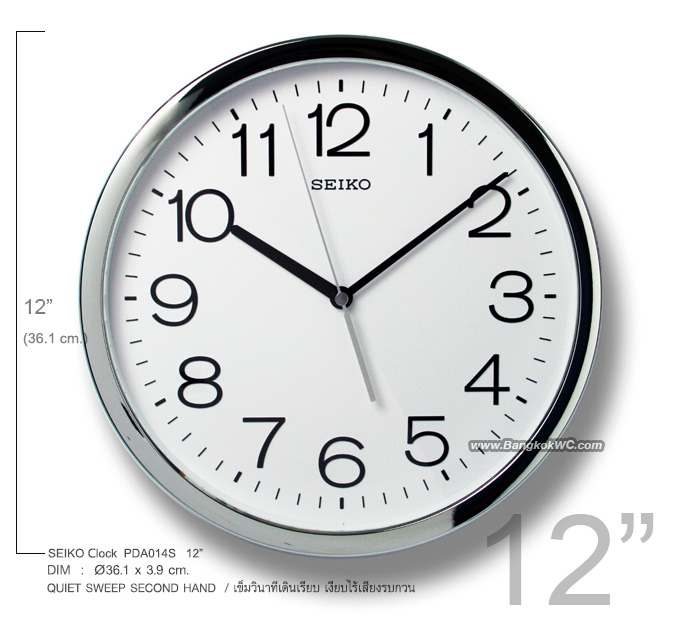 นาฬิกาแขวน SEIKO Office Standard Clock PDA014S (12นิ้ว) (มีสินค้าพร้อมส่ง)