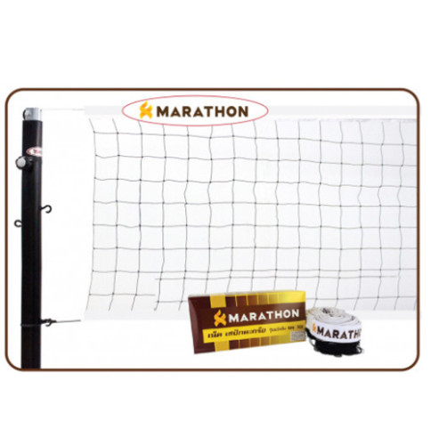 ตะข่าย เซปัก-ตะกร้อ marathon mn 702 รุ่น แข่งขัน หุ้มแถบขอบบน และล่าง มีลวดสลิง (070212) k+n