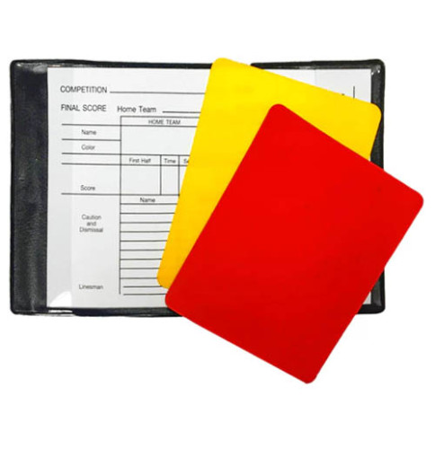 ใบแดง ใบเหลือง Red and yellow cards รุ่น มาตรฐาน k+ 3
