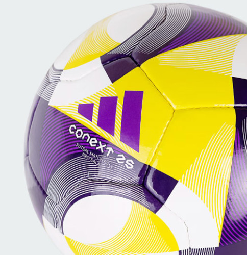 ลูกฟุตซอลex อาดิดาส futsal adidas รุ่น conext 25 (wyv) เบอร์ 3.7 หนังเย็บมือ pu k+n ex 1